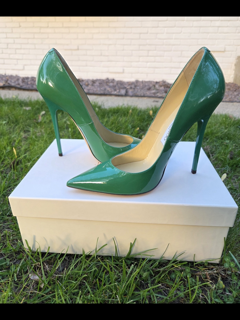Jimmy Choo Green Anouk Heels